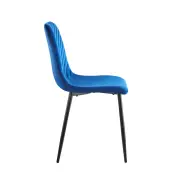 Krzesło tapicerowane niebieski nogi czarny K5-FX 2